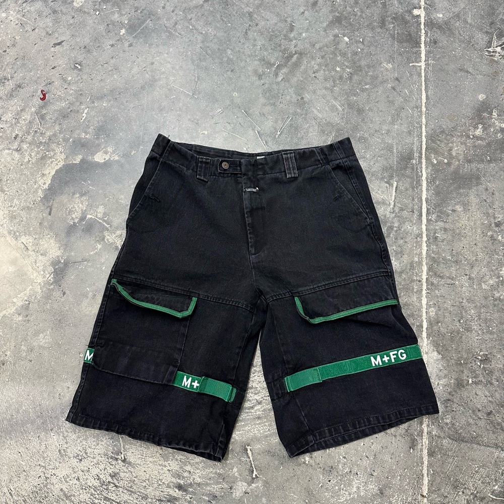 Marithe Francois Girbaud Black and Green Jorts